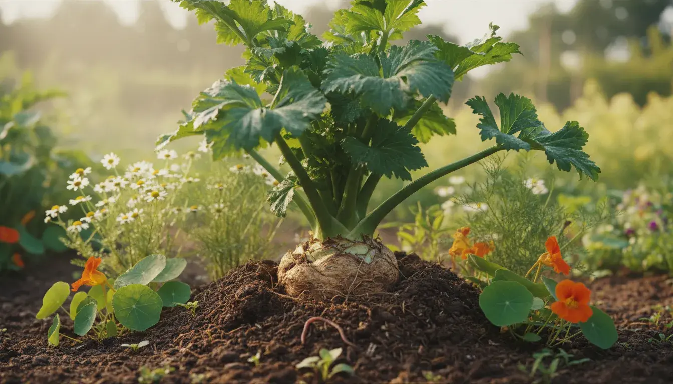 Dlaczego sąsiedztwo roślin ma znaczenie dla selera korzeniowego?