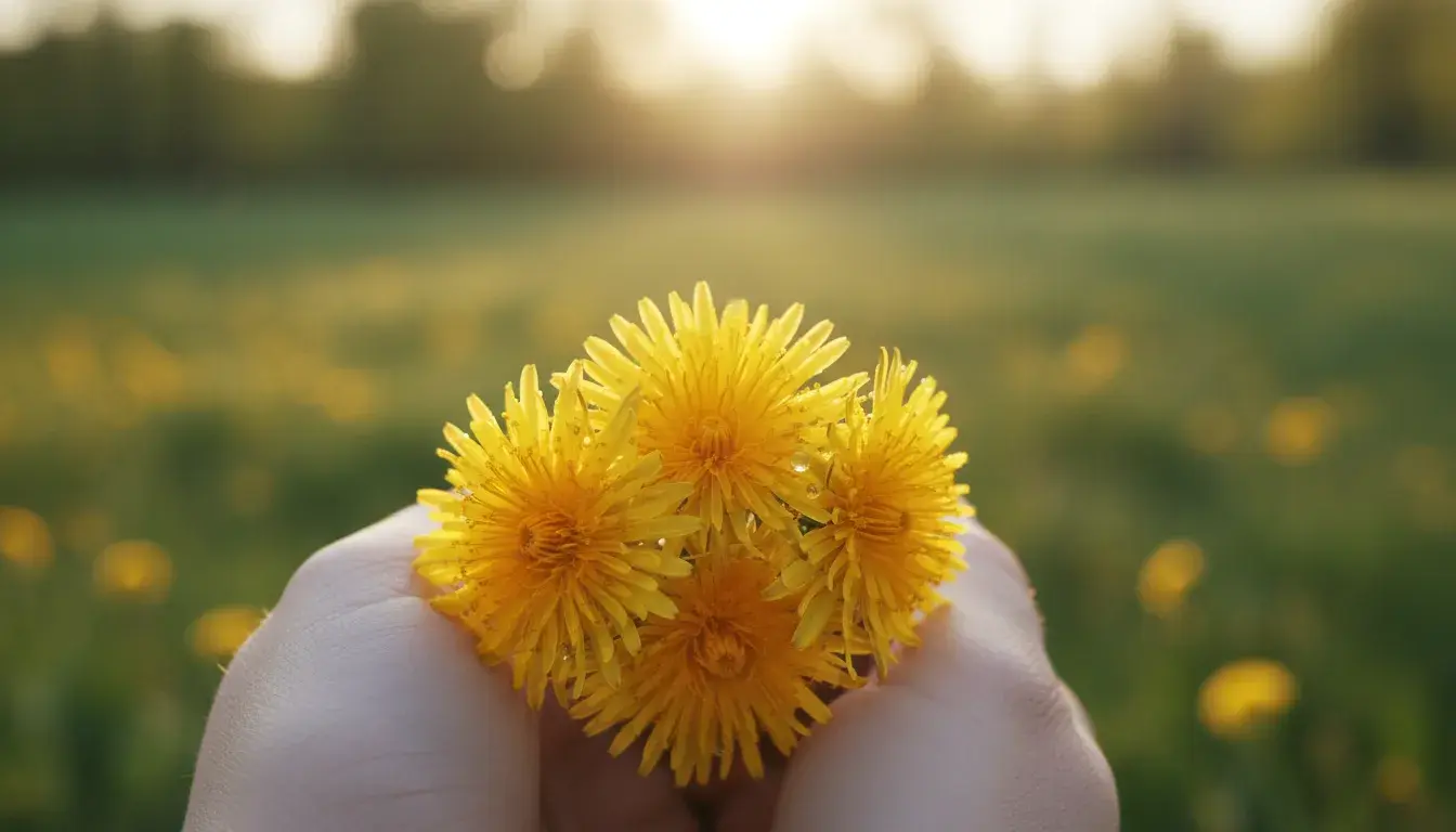 Kwiaty mniszka lekarskiego