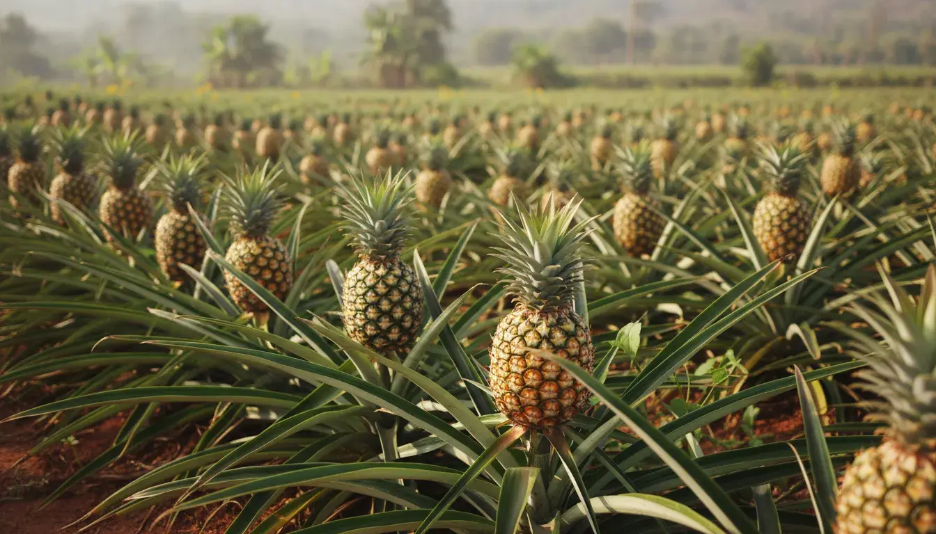 Jak wygląda historia produkcji ananasów?