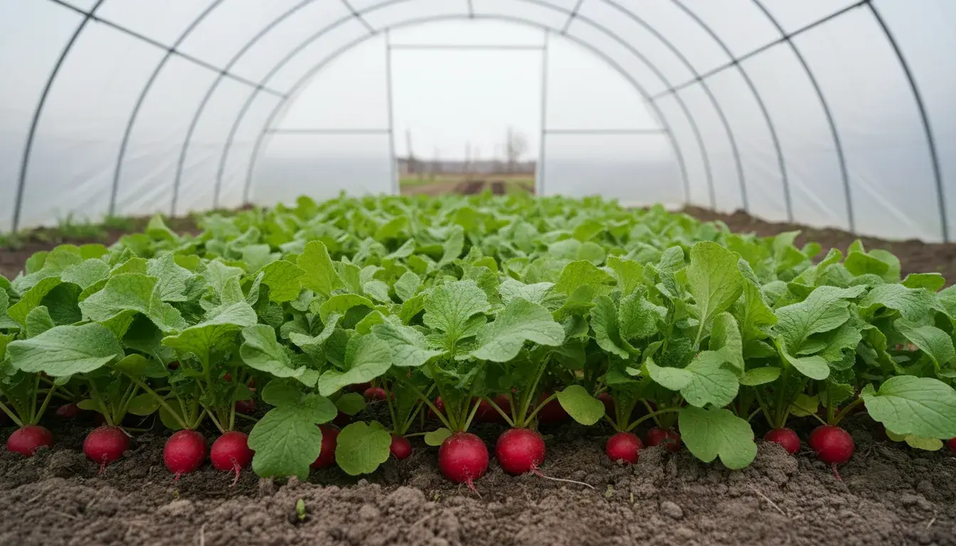 Co wyróżnia uprawę rzodkiewki w tunelu nieogrzewanym?