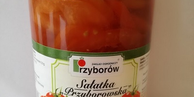 Sprzedam sałatkę przyborowską z własnych pomidorów, pakowana w słoiki.