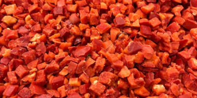 Papryka czerwona mrożona; kostka 10x10, klasa 1