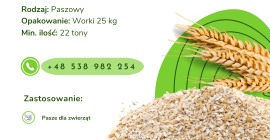 OTRĘBY PSZENNE SYPKIE Oferujemy w ciągłej sprzedaży otręby pszenne