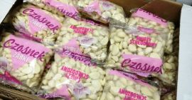 czosnek obierany, opakowanie od 500g do 10 kg, atest,