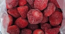 IQF frozen strawberries grade A uncalibrated without pesticides