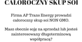 Witam serdecznie. Kupię ziarno soi NON GMO. Wymagane parametry
